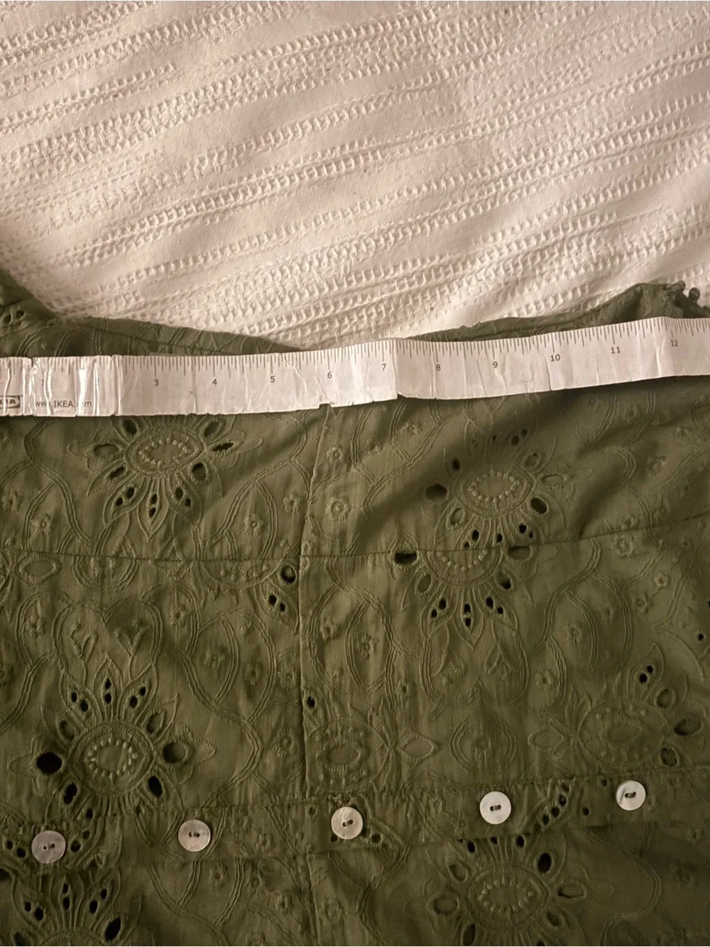 House of Harlow 1960 Olive Eyelet Midi Dress